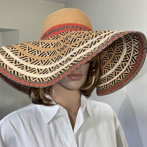 Echo Floppy wide Brim Tribal adjustable OSFM Sun Travel packable Hat